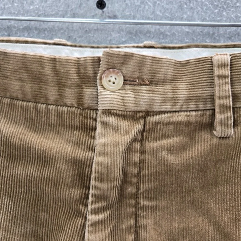 Polo Ralph Lauren Men Pants 36x28 Brown Corduroy Chino Straight‎ Stretch Classic